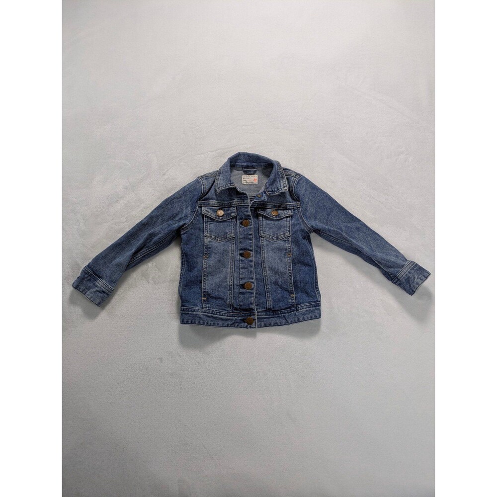 Crewcuts by J.Crew Girls Stretch Denim Jacket - Size 4-5 - Classic Blue Wash